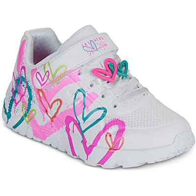 Skechers Uno Lite Graffiti Hearts wit Synthetisch - Sneakers - Dames