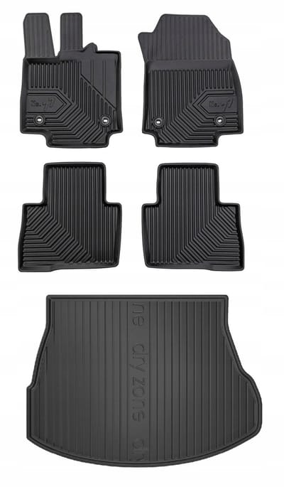 FROGUM Line 77 DryZone – Automatten en Kofferbakmat – Perfecte pasvorm – Geurloos TPE – Verhoogde beschermrand