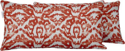 Set van 2 Waterdichte Lumbaal Sierkussens Binnen/Buiten met Vulling 30x60 cm