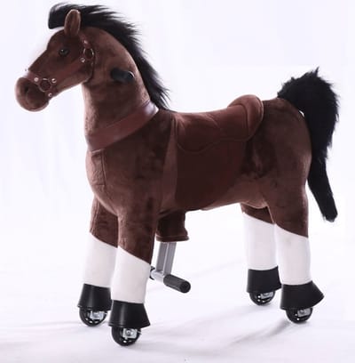 Kids-Horse Rijdend Speelgoed Paard - Balthazar TB-2009S - Donkerbruin