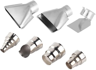 Allecto - Heat Air Pistool Nozzle - Warmtepistool Accessoires - Duurzaam Roestvrij Staal - 4 Stuks - Geschikt voor 1500-2000 W - Ideaal voor Soldee...