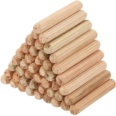 Houten Spijkers - Houtverbinding Pinnen - Meubels Monteren - Geribbelde Hoge Dichtheid - 120 stuks - Houtkleur