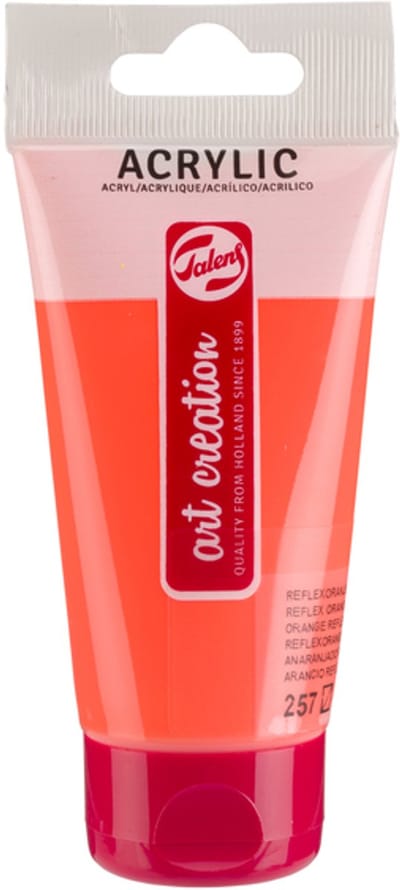 Acrylverf tac 257 reflexoranje tube 75ml | 3 stuks