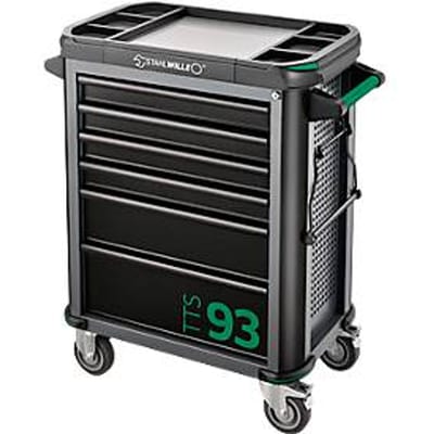 Stahlwille werkplaatswagen RAL 7016/9005, 6 volledig uittrekbare laden, centrale vergrendeling, 500 kg draagvermogen, 877x481x1000 mm