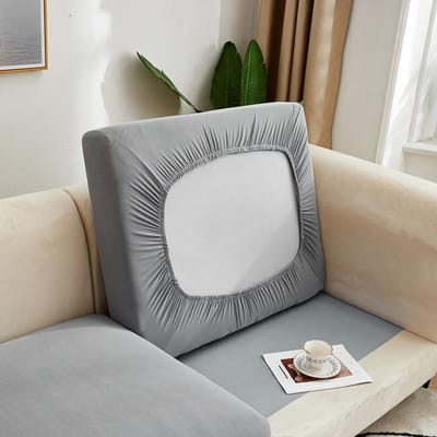 Effen elastische zitkussenhoes stretch bankhoezen voor woonkamer meubelbeschermer bank hoes bankhoes afneembaar 1pc Length 50-60cm