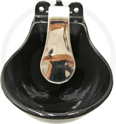 Drinkbak -Paardendrinkbak-Waterbak-Granit-Messingventiel, 1/2" buisaansluiting boven en onder