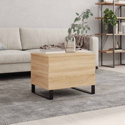 vidaXL - Salontafel - 60x44,5x45 - cm - bewerkt - hout - sonoma - eikenkleurig