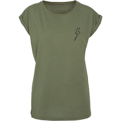 AC/DC T-shirt - High voltage - L tot XL - voor Vrouwen - olijf