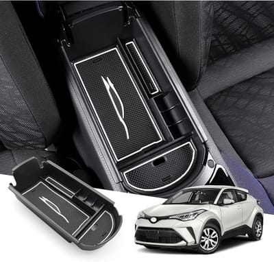 Center Console Organizer voor Toyota C-HR 2016-2022, Opbergdoos Armsteun, Glove Compartment Accessoire, Ruimtebesparende Oplossing voor Auto-interieur