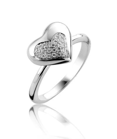 Orphelia Ring Hart Pave Zirconium Zilver 925 R-2081/52