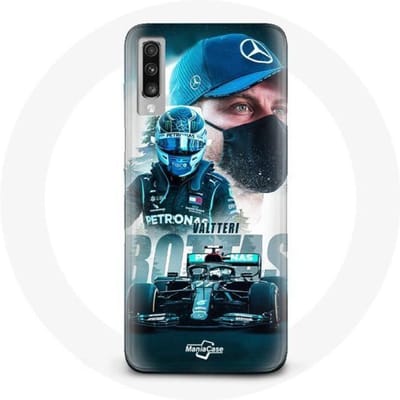 Case voor Samsung Galaxy A70 Formule 1 Valtteri Bottas Finse coureur