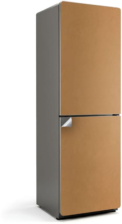 Wallfluent Koelkaststickers - Oranje Koelkast Folie - 60 cm x 190 cm - Oranje Koelkaststickers - Waterdichte Koelkast Sticker - Koelkast Decoratie - Koelkast Decoratie Stickers - Koelkast Cover