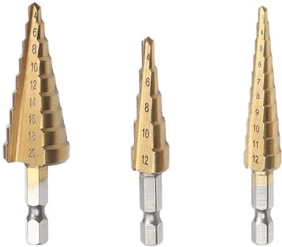 Boorset titanium gecoat hogesnelheidsboren voorzien van een titanium coating zodat ze koel lopen en zijn gemaakt van snelstaal voor een lange levensduur