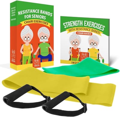 Stoeloefeningen voor Senioren - Verstelbare Fitnessapparatuur met Weerstandsbanden en Oefengids