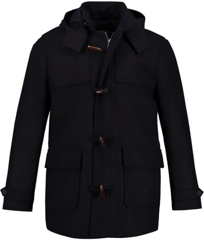 JP 1880 - Heren - Duffelcoat waterafstotend houtje-touwtje-knopen - Donkermarine - Maat 8XL
