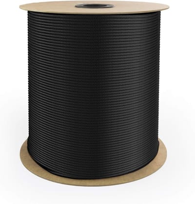 Polypropyleen Touw - Gevlochten Lijn - Klus & Bevestiging - Sterk Kunststof Materiaal - 4mm x 50m - Zwart