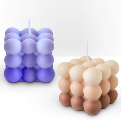 Bubble Candle Set - Geometrische Geurkaarsen voor Cadeaus, Natuurlijke Sojawas, Aromatherapie Kaarsen voor Verjaardag en Valentijnsdag