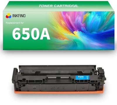 INKFIND 650A (CE271A) Cyaan tonercartridge compatibel met HP 650A (CE271A) Cyaan - 1-pack Cyan