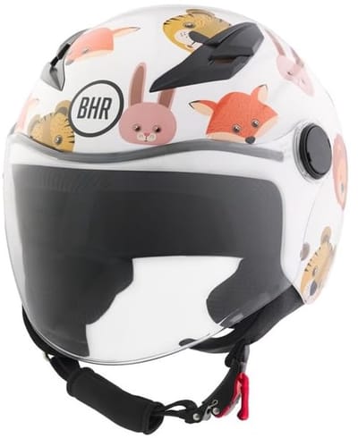 BHR 838 Kids – Kinderhelm Scooter – Veiligheid voor uw Kind – Scooterhelm voor Kinderen – Kinderhelm Motor - Safari – Maat XL