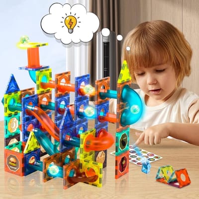 Magnetische Knikkerbaan - Magnetische Knikkerbaan - Magnetische Bouwstenen - Magnetisch Speelgoed - Educatief Speelgoed - Constructie Speelgoed