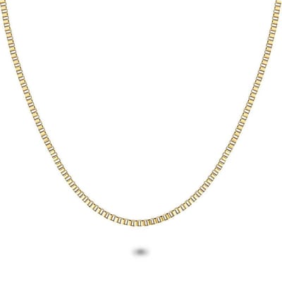 Twice As Nice Halsketting in goudkleurig edelstaal, venetiaan ketting 2,5 mm 70cm+5cm