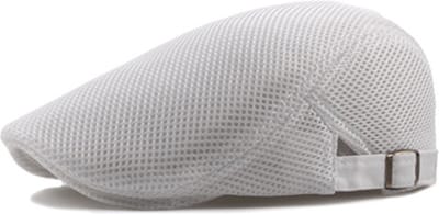 Flatcap Mesh – Ultralicht – Lucht doorlatend - Verstelbaar met Gespsluiting - Wit – Onesize