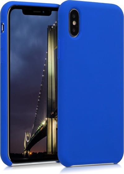 kwmobile telefoonhoesje geschikt voor Apple iPhone X - Hoesje met siliconen coating - Smartphone case in Baltisch blauw