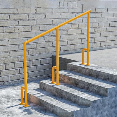Buiten Leuning - Trap Reling - Veilige Toegang - Lichtgevende Cirkels - 100 cm - Geel