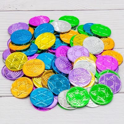 103060 stuks Hanukkah Retro Plastic Piraat Munt Nep Schat Feest Cadeau Rekwisieten Voor Joods Nieuwjaar Gelukkig Hanukkah Kinderen Cadeaus Speelgoed 10pcs yellow