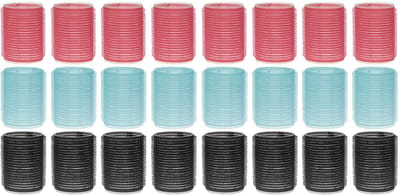 Dailygoods- Haarkrullers Set van 24 - Hittevrije Krulstyling - Zelfklevende Haarrollers - Kapperskwaliteit - Ø 60 mm - Modieuze Kleuren