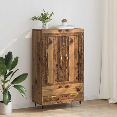 vidaXL - Highboard - Oud - Hout - 69,5 - x - 31 - x - 115 - cm - Bewerkt - hout