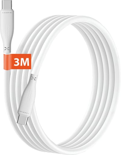 Xssive USB C naar USB C Kabel - Ondersteunt Super Fast en Quick Charge - Geschikt voor Android & Samsung Oplaadkabel - 3 Meter
