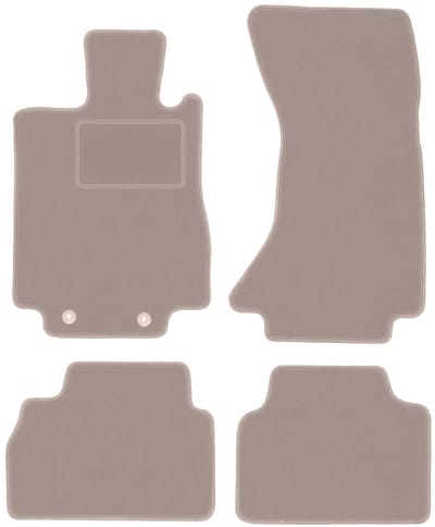 Beige velours matten voor: Mercedes S W220 4Matic kort (1998-2005)