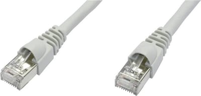 Telegärtner 100007990 RJ45 Netwerkkabel, patchkabel CAT 6A S/FTP 0.5 m Wit Vlambestendig, Met anti-kniktule 1 stuk(s)