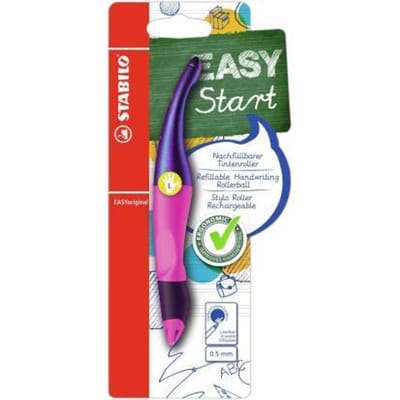 STABILO EASYoriginal - Ergonomische Rollerball - Blauwe Inkt - Linkshandig - Holograph Edition - Navulbaar - Magenta
