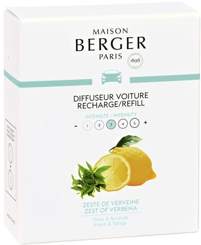 Maison Berger Paris navulling autoparfum zest of verbena 2 stuks