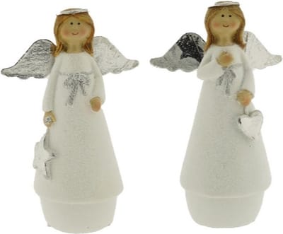 Home Society - Kerst Engeltjes - Staand - Biasca - S - 2 Stuks