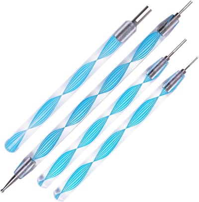 Quilling Gereedschap Set - Papier Rol Set - Papier Knutselen - Verschillende Slot Groottes - 4 Stuks - Blauw