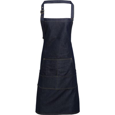 Premier Unisex Volwassenenschort met zakken (Indigo Denim)