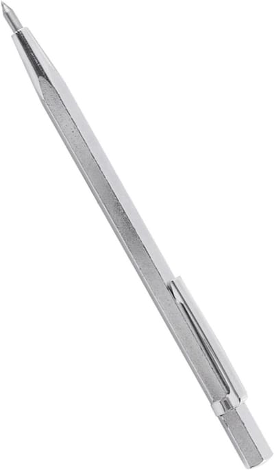 Kraspen Set - Markeerpen Tegel - Glas Graveren - Met Klemhouder - 15 cm - Zilver