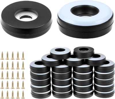 Set van 25 Teflon Glijers met een Diameter van 22 mm voor Zware Meubels, Stoelen en Vloeren, Inclusief Schroeven voor Eenvoudige Montage