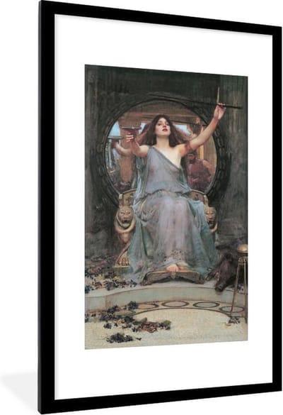 Fotolijst incl. Poster - Circe offering the cup to Ulysses - schilderij van John William Waterhouse - 80x120 cm - Posterlijst