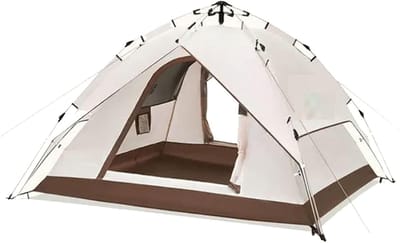 Kampeertent - Tunneltent Backpacktent - Buiten Kamperen - Snelle Opzet - 3-4 Personen - Groen