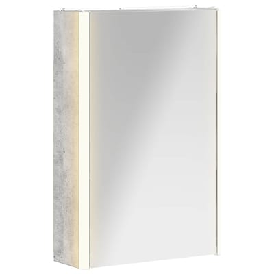 vidaXL - Badkamerspiegelkast - Beton - Grijs - 33 - x - 11,5 - x - 50 - cm - Bewerkt - hout