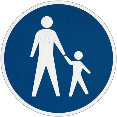 Voetpad bord - G7 | Sign Again materiaal | 40 cm