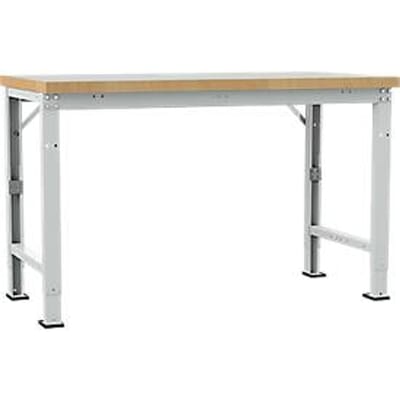 Manuflex werkbank Profi speciaal, tafelblad kunststof, 1500 x 700 mm, lichtgrijs