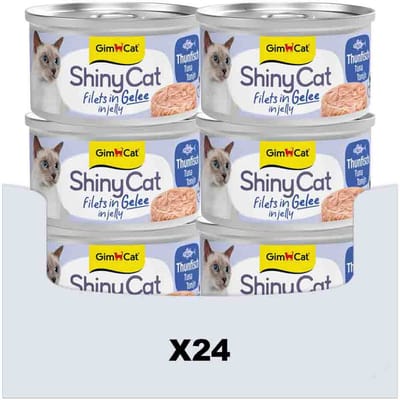 24 x 70 g - GimCat ShinyCat Filets in jelly tonijn