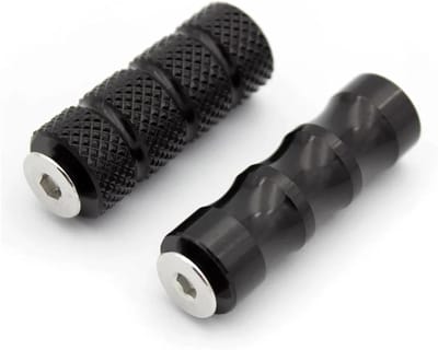 Motorfiets Voetsteunen - Achterop Pedaal - Comfortabel Rijden - Universele M6 Montage - 6mm Gat - Zwart