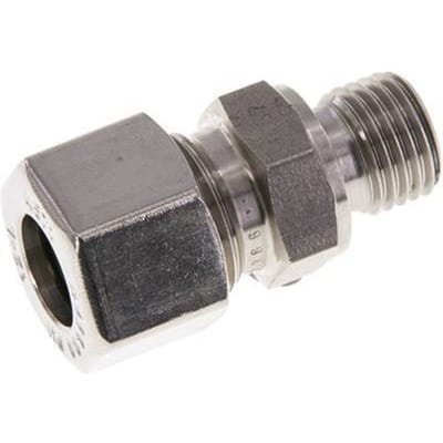 M14x1.5 Buitendraad x 12L RVS Rechte Snijring Koppeling 315 Bar DIN 2353 - FL2S-MC-ST-M14-12-L