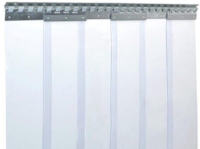 PVC Strokengordijn 2x200mm - 2.00m x 0.90m - Voorgeïnstalleerd en Duurzaam